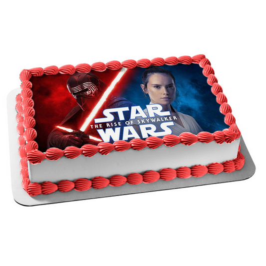 Star Wars: El ascenso de Skywalker Rey y Kylo Ren Imagen comestible para decoración de tarta ABPID50493 