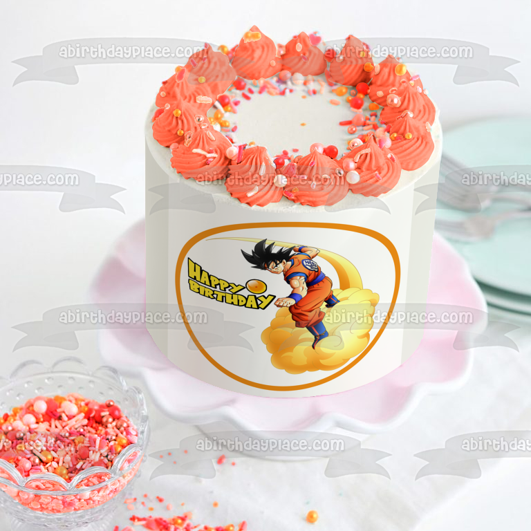 Decoración para tarta comestible redonda Dragon Ball Z Kakarot Imagen ABPID50733 