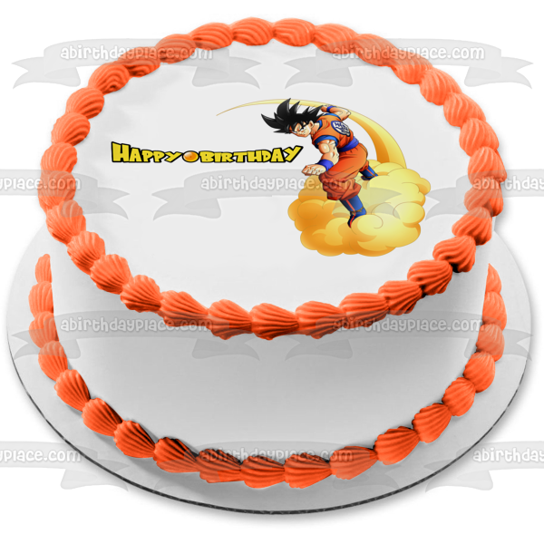 Imagen decorativa para tarta comestible de Dragon Ball Z Kakarotto, feliz cumpleaños, ABPID50734 