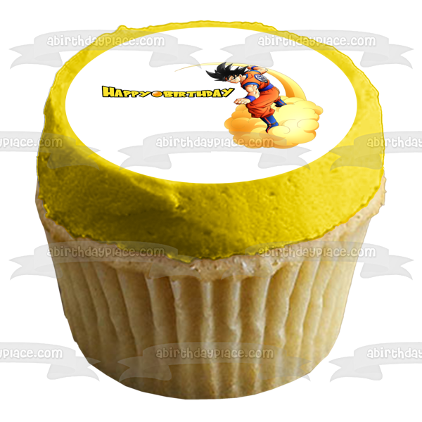 Imagen decorativa para tarta comestible de Dragon Ball Z Kakarotto, feliz cumpleaños, ABPID50734 