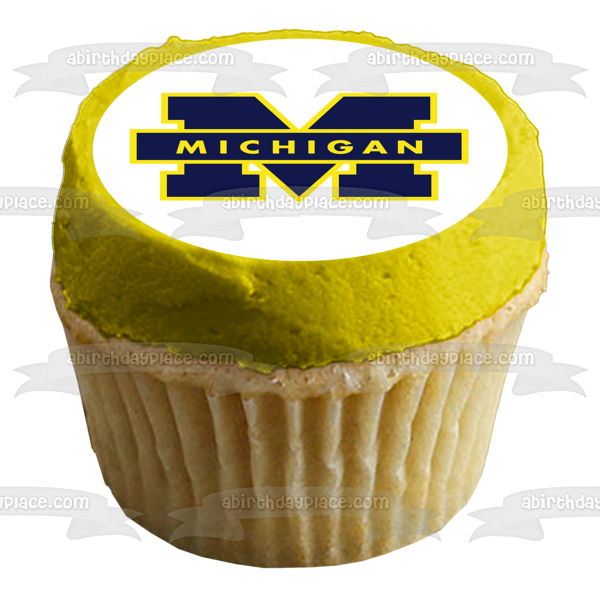 Imagen comestible para tarta con logotipo de los Wolverines de la Universidad de Michigan ABPID51000 