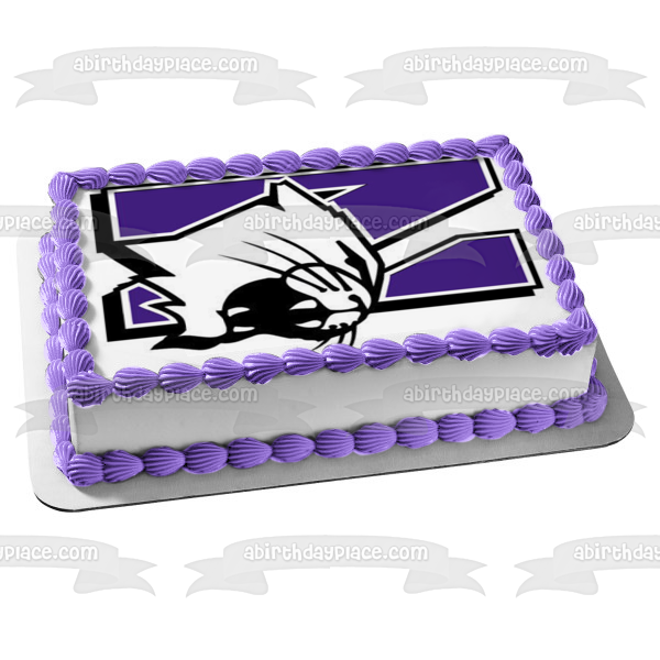 Imagen comestible para tarta con logotipo de Northwestern University Wildcats NCAA College Sports ABPID51004 