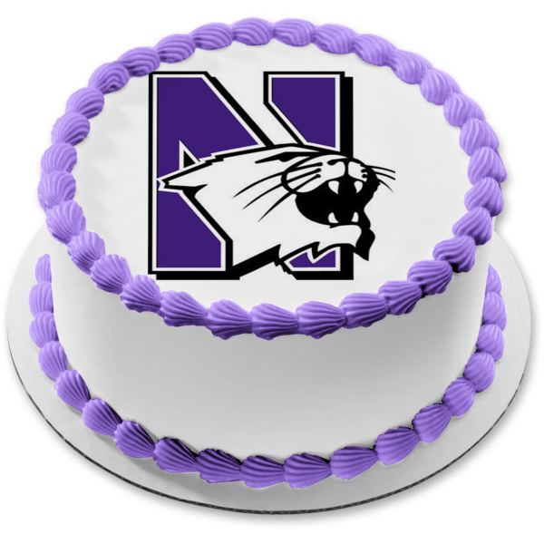 Imagen comestible para tarta con logotipo de Northwestern University Wildcats NCAA College Sports ABPID51004 