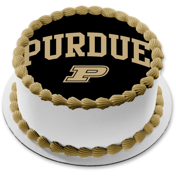 Imagen comestible para tarta con logotipo de Purdue University Boilermakers NCAA College Sports ABPID51005 