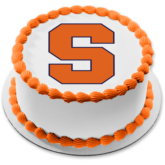 Syracuse University Logo NCAA College Sports Edible Cake Topper Image ABPID51006