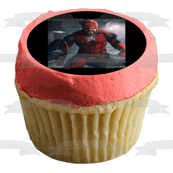 Decoración comestible para tarta con diseño de superhéroe de la viuda negra, David Harbour, Red Guardian, imagen ABPID50765 