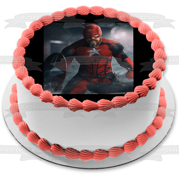 Decoración comestible para tarta con diseño de superhéroe de la viuda negra, David Harbour, Red Guardian, imagen ABPID50765 