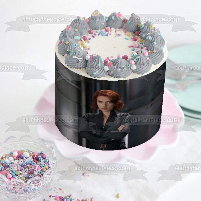 Imagen comestible para tarta de superhéroe de los Vengadores de la Viuda Negra, Natasha Romanoff, ABPID50768 