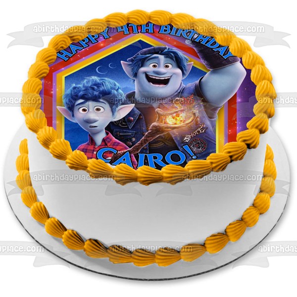 Adelante Ian Lightfoot Barley Lightfoot Disney Pixar decoración comestible para tarta imagen ABPID51052 