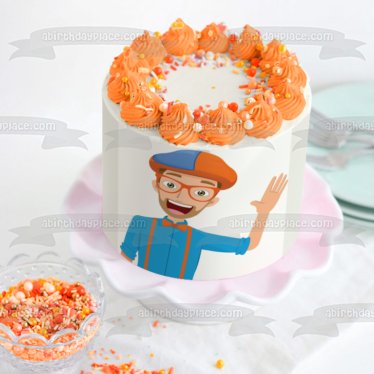 Blippi Youtube Youtuber Bowtie Imagen comestible para decoración de tarta ABPID50825 