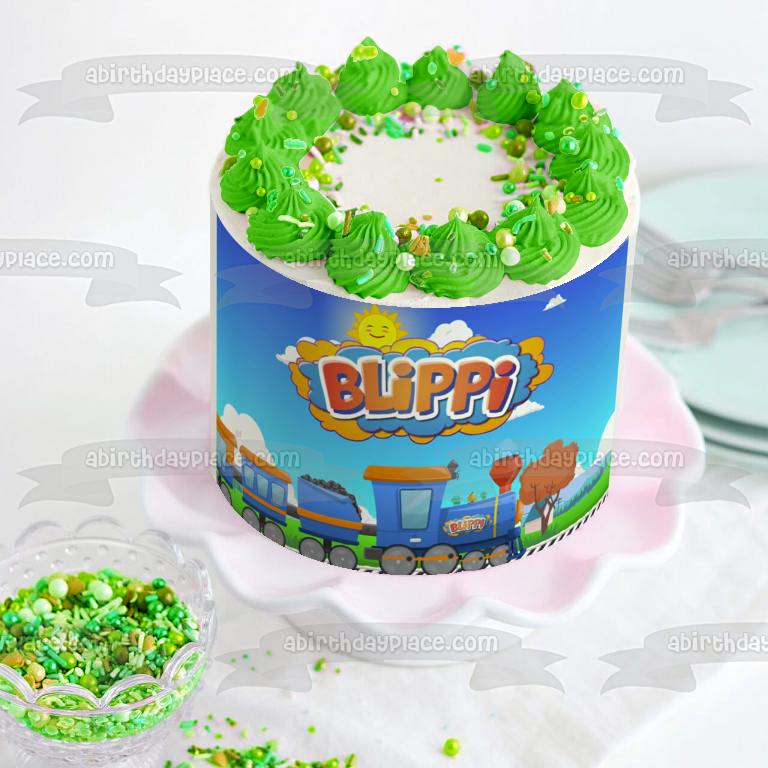 Blippi Youtube Youtuber Train Edible Cake Topper Image ABPID50828