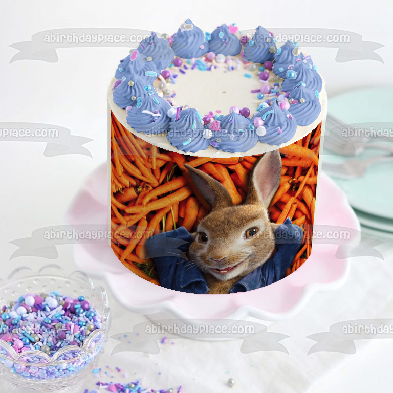 Peter Rabbit 2, las zanahorias fugitivas, fondo, decoración comestible para tarta, imagen ABPID51058 