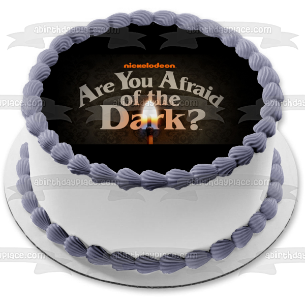 Are You Afraid of the Dark Nickelodeon Lit Match Black Background Edible Cake Topper Image ABPID51060