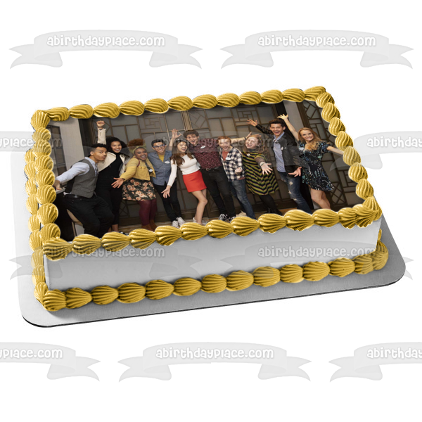 Disney High School Musical: The Musical the Series Rickey Nini Miss Jenn Gina E.J. Kourtney Ashlyn Carlos Big Red Mr. Mazzara Edible Cake Topper Image ABPID50853