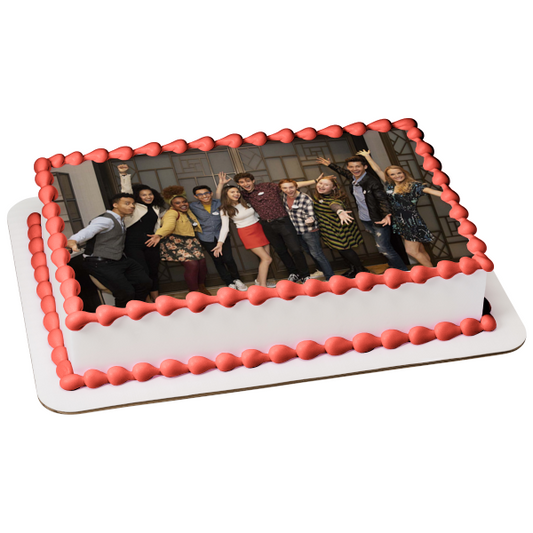 Disney High School Musical: El musical la serie Rickey Nini Miss Jenn Gina EJ Kourtney Ashlyn Carlos Big Red Mr. Mazzara Edible Cake Topper Imagen ABPID50853 