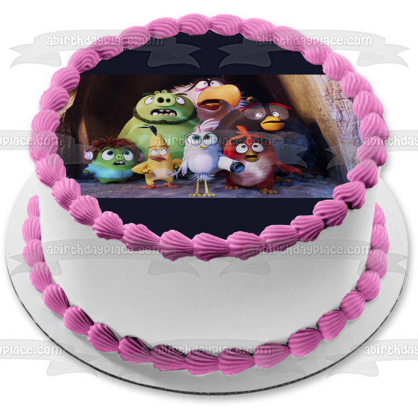 Decoración comestible para tarta con diseño de Angry Birds 2, madre de cerdo, Terrence Silver Leonard Cave, imagen ABPID51097 