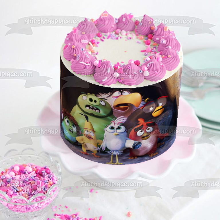 Decoración comestible para tarta con diseño de Angry Birds 2, madre de cerdo, Terrence Silver Leonard Cave, imagen ABPID51097 