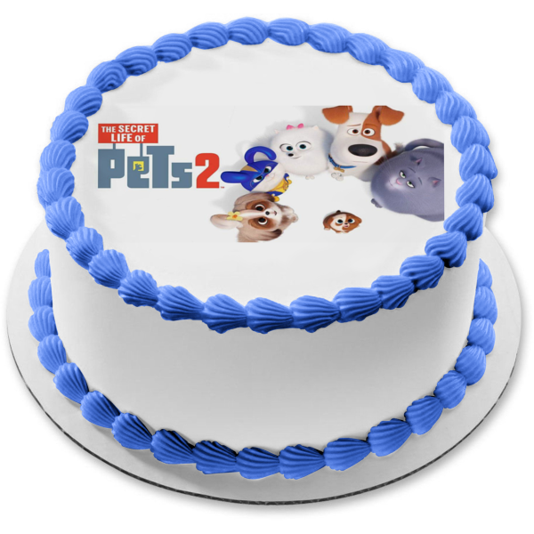 La vida secreta de tus mascotas 2 Max Chloe Gidget bola de nieve decoración comestible para tarta imagen ABPID51111 