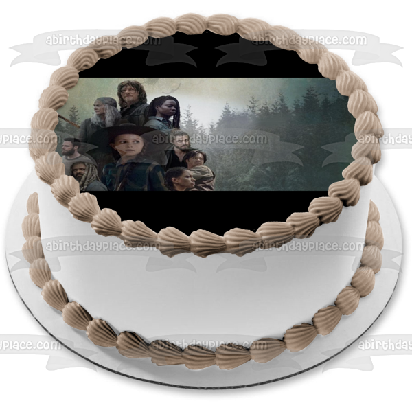 The Walking Dead Season 10 Carol Darryl Dixon Judith Jesus Michonne Aaron Ezekiel Eugine Edible Cake Topper Image ABPID51119