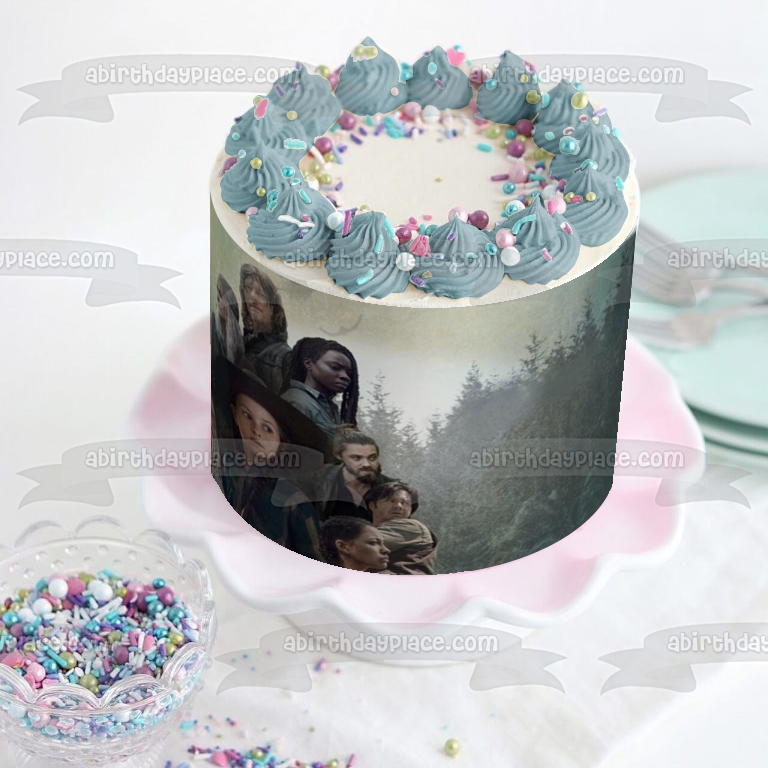 The Walking Dead Season 10 Carol Darryl Dixon Judith Jesus Michonne Aaron Ezekiel Eugine Edible Cake Topper Image ABPID51119