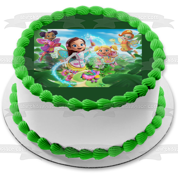 Butterbean's Cafe Butterbean Poppy Dazzle Cricket Fairies Puddlebrook Adorno comestible para tarta Imagen ABPID50937 