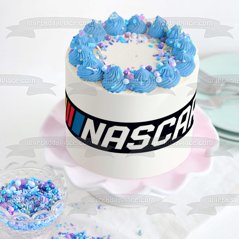 Imagen comestible para decoración de tarta con el logotipo de Nascar ABPID51157 