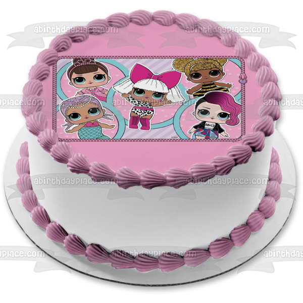 LOL Surprise Queen Bee Rocker Splash Queen Fancy Diva Decoración comestible para tarta Imagen ABPID50954 