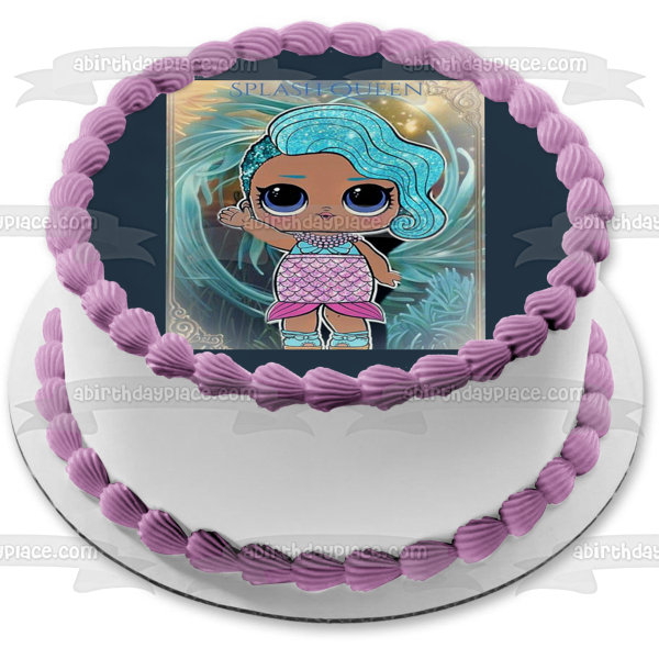 Imagen comestible para decoración de tarta LOL Surprise Splash Queen ABPID50960 