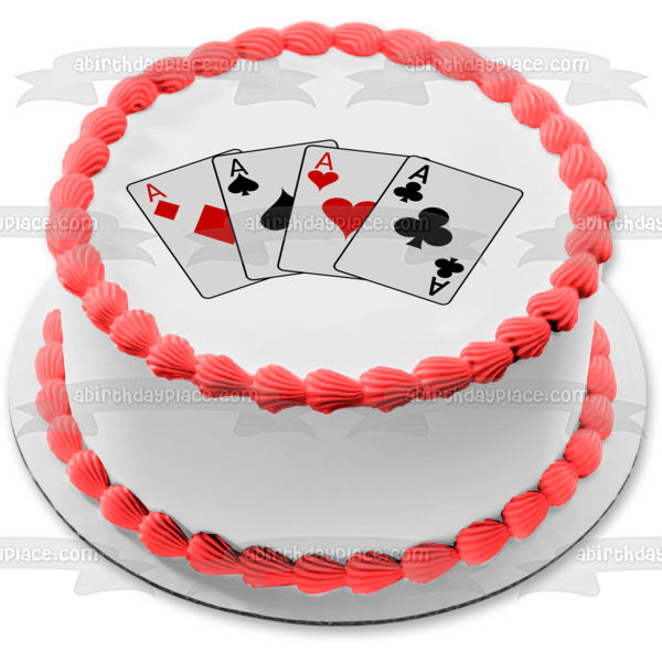 Naipes All Aces Casino Imagen comestible para decoración de tarta ABPID51176 