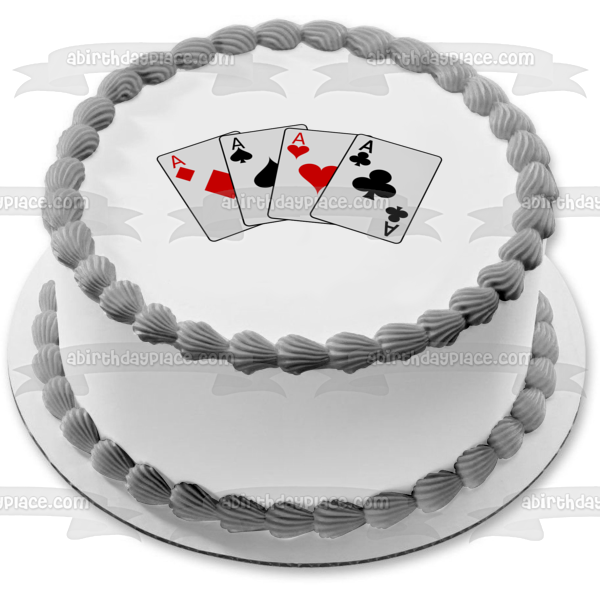 Naipes All Aces Casino Imagen comestible para decoración de tarta ABPID51176 