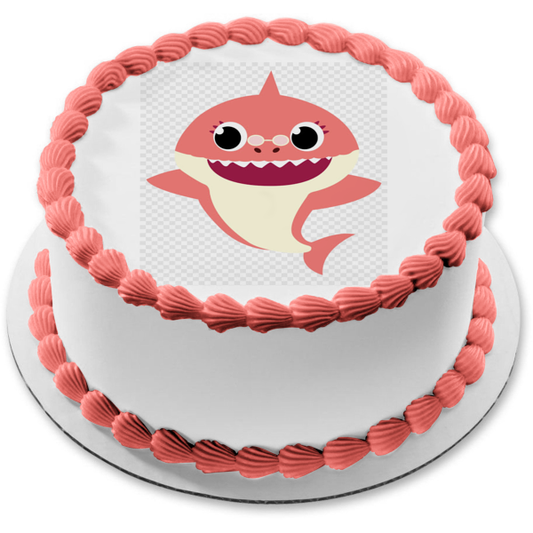 Baby Shark Grandma Shark Edible Cake Topper Image ABPID50971