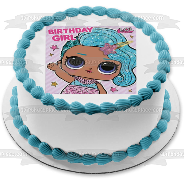 Imagen comestible para tarta LOL Surprise Splash Queen Birthday Girl ABPID50980 