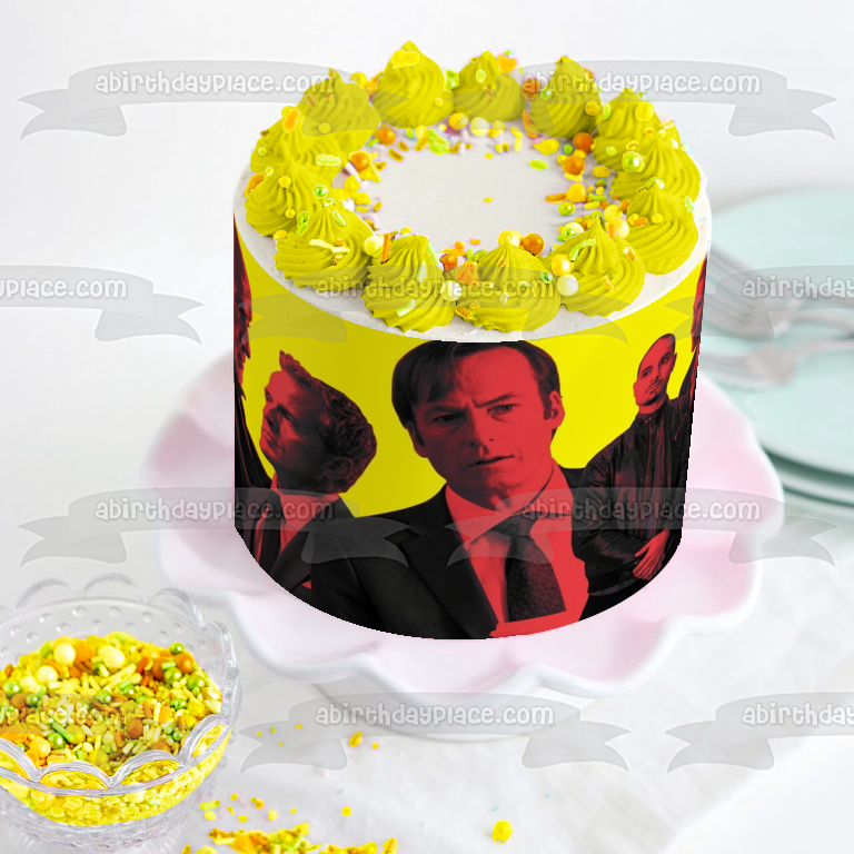 Better Call Saul Season 5 Saul Goodman Jessie Pinkman Michael Kim Wexler Nacho Vagra Edible Cake Topper Image ABPID51186