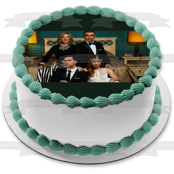 Schitt's Creek Johnny Rose Moira Rose David Rose Alexis Rose Rose Motel Habitación de motel Imagen comestible para tarta ABPID51187 