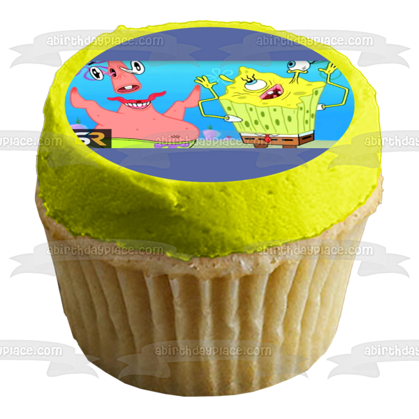 Adorno comestible para tarta de Bob Esponja y Patricio, imagen ABPID50987 