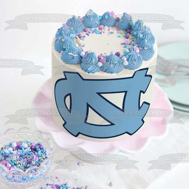 Imagen comestible para tarta con logotipo de Tar Heels de la Universidad Estatal de Carolina del Norte ABPID50995 