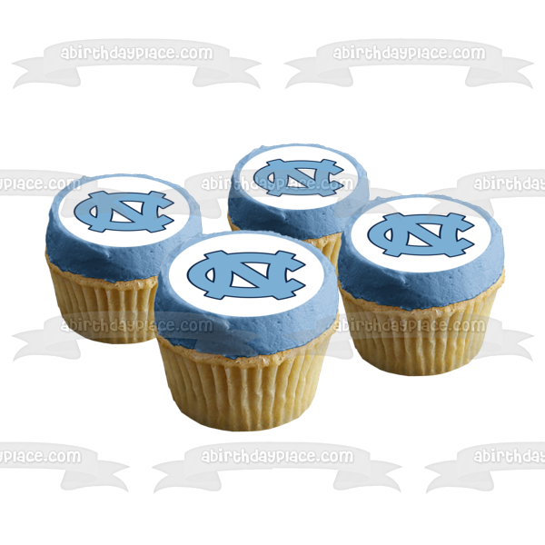 Imagen comestible para tarta con logotipo de Tar Heels de la Universidad Estatal de Carolina del Norte ABPID50995 