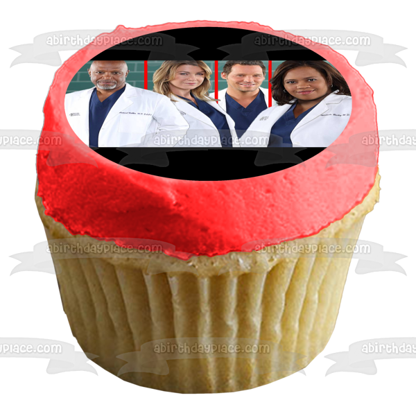 Anatomía de Grey Temporada 17 Richard Webber Meredith Gray Alex Karev Miranda Bailey Adorno comestible para tarta Imagen ABPID51191 