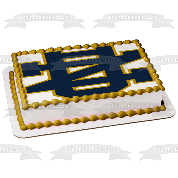 Imagen comestible para tarta con logotipo irlandés de la Universidad de Notre Dame Fighting NCAA College Sports ABPID50999 