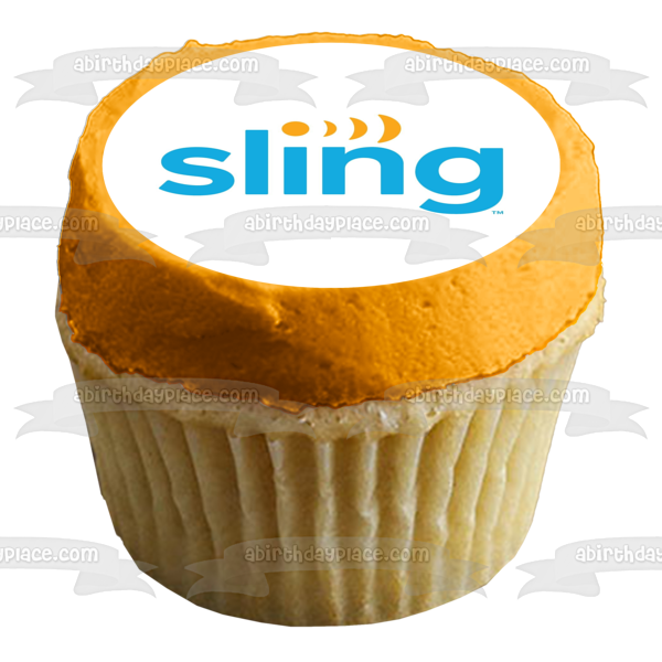 Adorno comestible para tarta con logotipo de Sling, imagen ABPID51312 