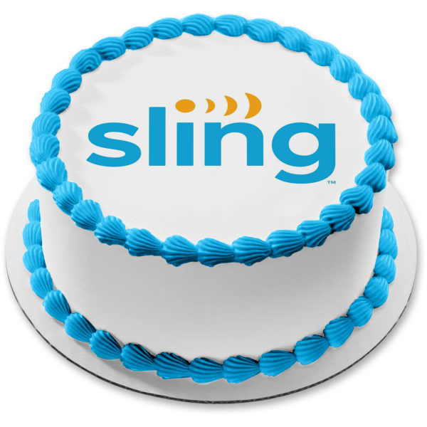 Adorno comestible para tarta con logotipo de Sling, imagen ABPID51312 