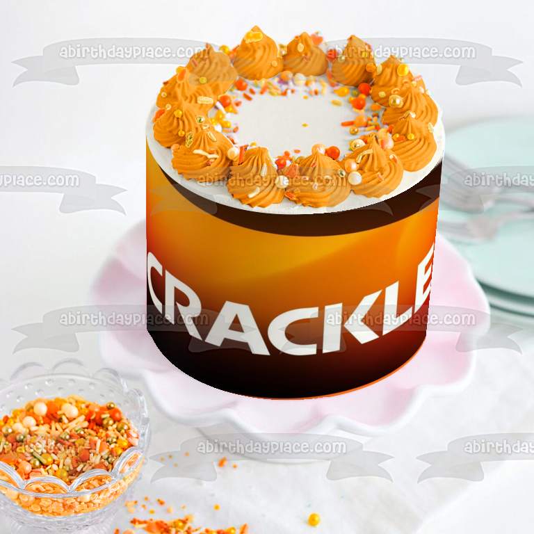 Imagen comestible para decoración de tarta con logotipo de Crackle ABPID51313 