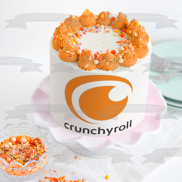 Imagen comestible para decoración de tarta con el logotipo de Crunchyroll ABPID51315 