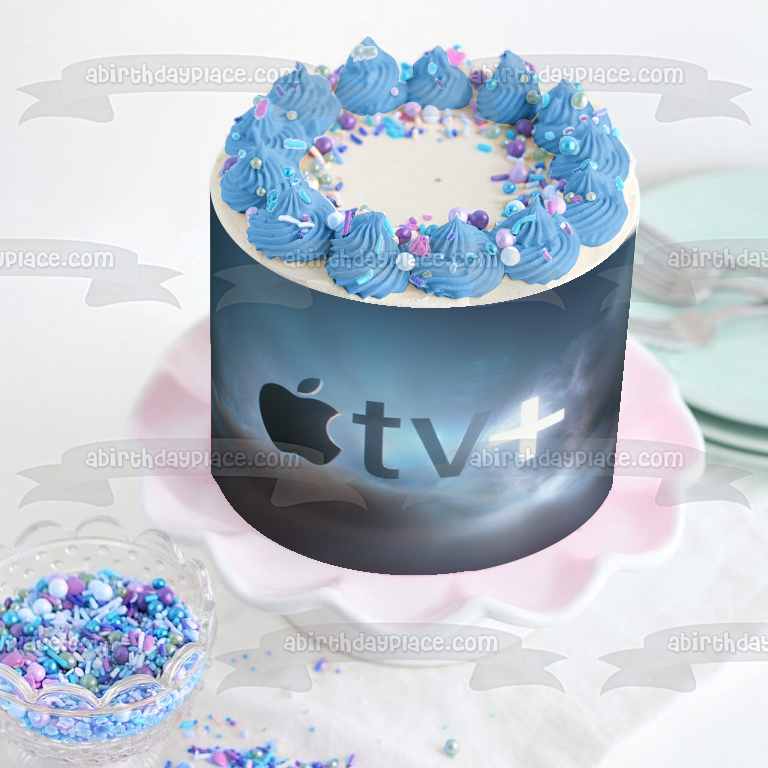 Imagen comestible para decoración de tarta con el logotipo de Apple TV+ ABPID51316 