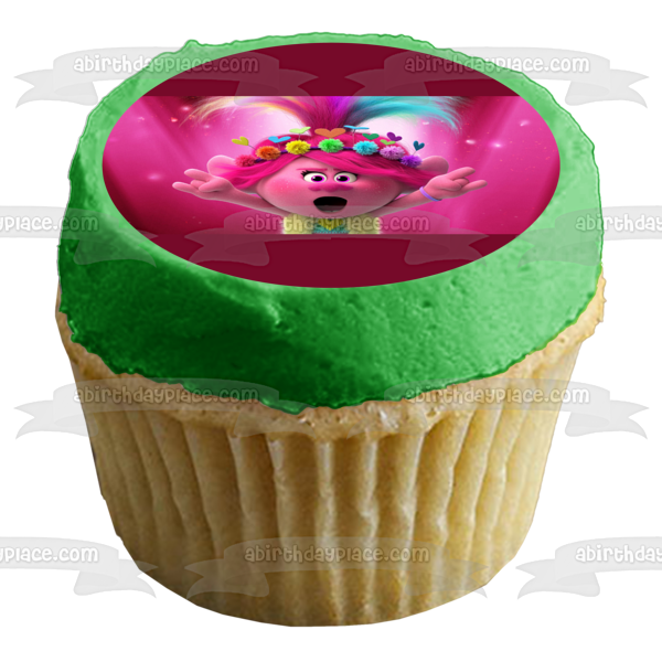 Imagen comestible para decoración de tarta Trolls World Tour Queen Poppy ABPID51320 