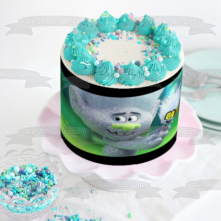 Trolls World Tour Tiny Diamond Guy Diamond decoración comestible para tarta imagen ABPID51330 