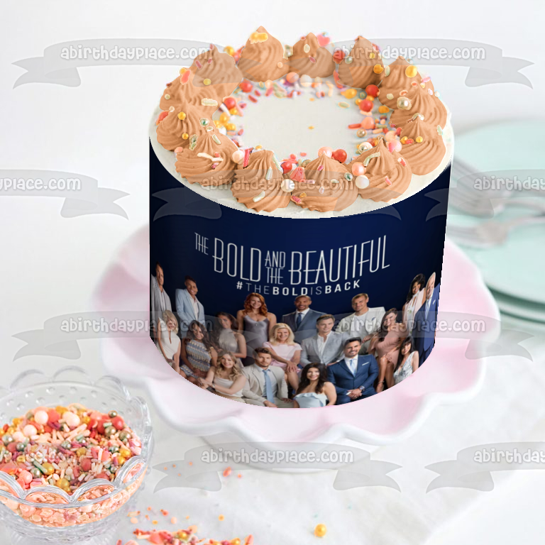 The Bold and the Beautiful #The Bold Is Back Katie Logan Ridge Forrester Brooke Logan Eric Forrester Sally Spectra Imagen comestible para decoración de tarta ABPID51250 