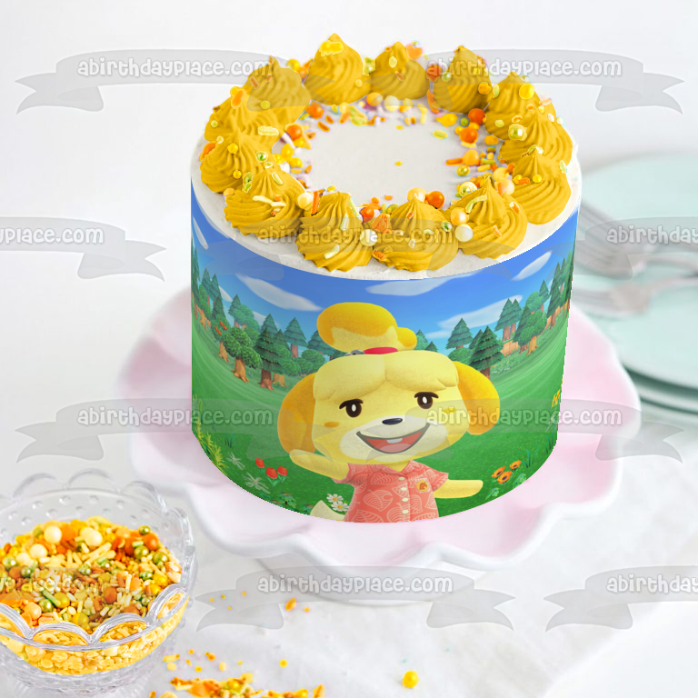 Animal Crossing Isabelle Edible Cake Topper Image ABPID51373