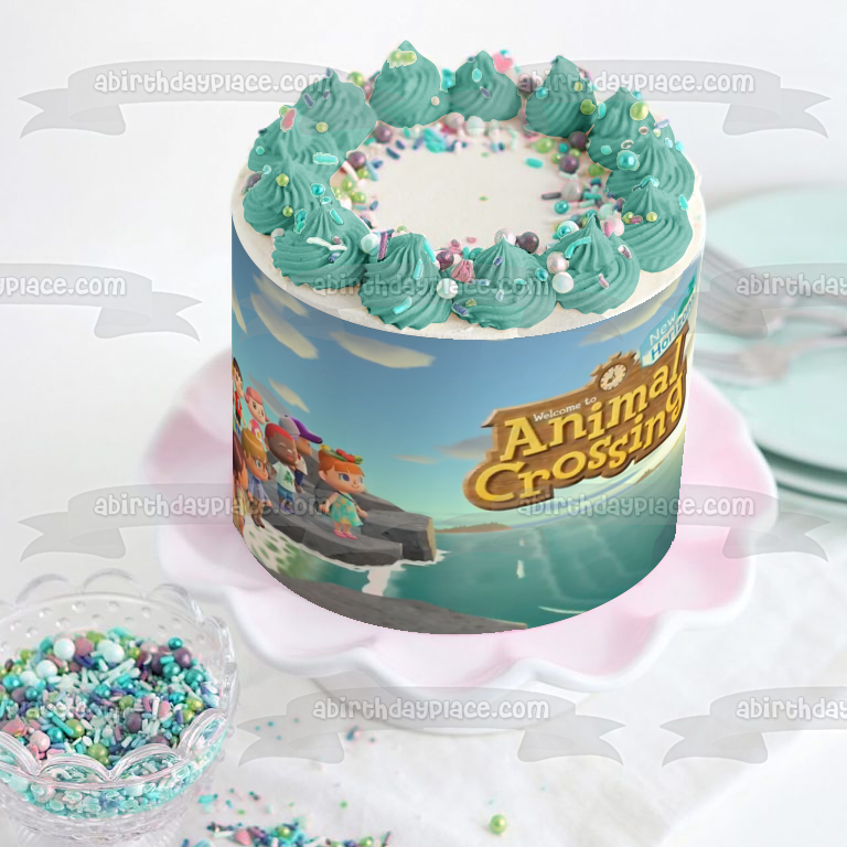 Animal Crossing New Horizons Islands Villagers Video Game Edible Cake Topper Image ABPID51412