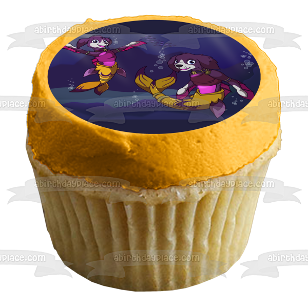 Adorno comestible para tarta de Paw Patrol Merpups Imagen ABPID56389 